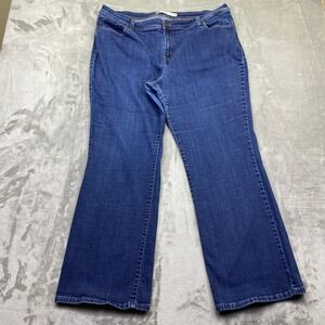 Levi's 580 Bootcut Jeans Women's 22W Fits 38" Dark Wash‎ Denim Flare Leg Pants